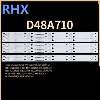 Led Backlight Strip Voor 4C-LB4805-HQ4 TOT-48D2700-8X5-3030C-V3 4C-LB4805-YHEX1 4C-LB4805-YHEX2 48HR330M05A1 V2 6V 48.5Cm