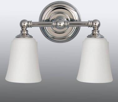 LED-badkamer-wandlamp Huguenot Lake, 2-lamps chroom, wit