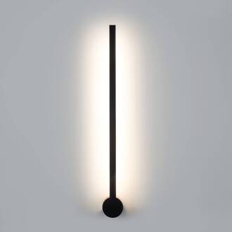 LED badkamer wandlamp Passeggio Nova, 60 cm, zwart zwart, opaal