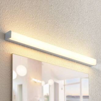 LED badkamerlamp Klea, 90 cm, chroom, metaal, IP44 wit, chroom