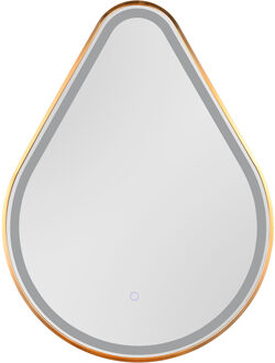 LED Badkamerspiegel - Livion Derik - Figuurvorm - IP44 - 20W - Goud - Metaal Warm wit;Natuurlijk wit