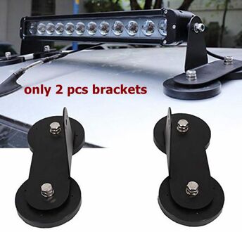 Led Bar Auto Spotlight Lamphouder Magnetische Sucker Montagebeugels Rubber Bescherming Magneet Base Voor Offroad Light Bar Truck Rv zwart