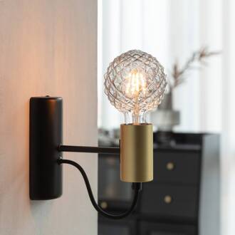 LED-bolvormige lamp G95, E27 3,8W, 1800K, structuur, rookkleurig