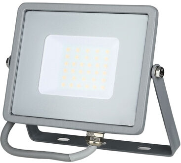 LED Bouwlamp 30 Watt - LED Schijnwerper - Viron Dana - Natuurlijk Wit 4000K - Mat Grijs - Aluminium - SAMSUNG LEDs