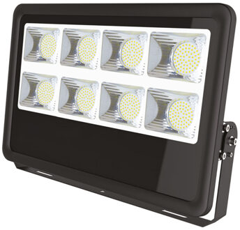 LED Bouwlamp 300 Watt - Leo - LED Schijnwerper - Helder/Koud Wit 6400K - Waterdicht IP65 - Mat Zwart