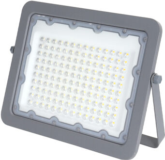 LED Bouwlamp - Aigi Zuino - 100 Watt - Natuurlijk Wit 4000K - Waterdicht IP65 - Kantelbaar - Mat Grijs - Aluminium