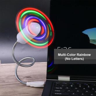 Led Brief Gloeiende Mini Usb Ventilator Gadgets Flexibele Cool Voor Laptop Pc Notebook Voor Laptop Desktop Pc Computer usb Fan Option 4