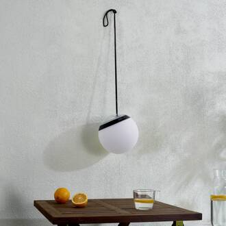 LED buiten hanglamp Eleia, RGBW, 20 cm, oplaadbare batterij wit, zwart