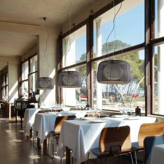 LED buiten hanglamp Fora 90, grafietbruin/bruin grafietbruin, bruin