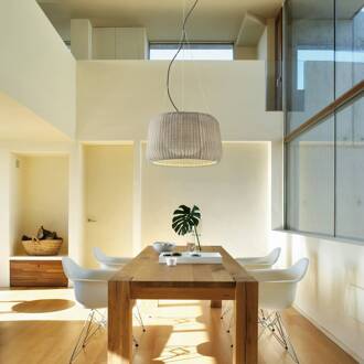 LED buiten hanglamp Fora 90, natuurlijk wit/beige natuurlijk wit, beige