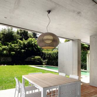 LED buiten hanglamp Garota, grafietbruin/bruin Ø 72 cm grafietbruin, bruin