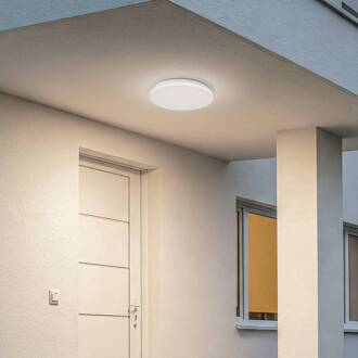 LED buiten plafondlamp Kirkola, 3000 K, Ø 34 cm, wit