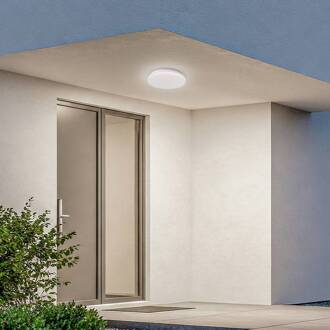 LED buiten plafondlamp Kirkola, 4000 K, Ø 26 cm, wit