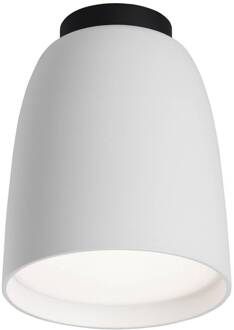 LED buiten plafondlamp Moer, wit, aluminium/staal, Ø 10 cm