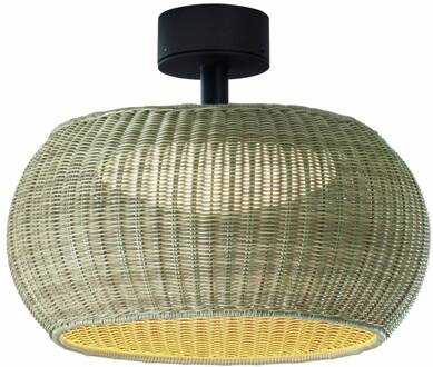 LED buiten plafondlamp Perris, bruin/beige, Ø 47 cm bruin, beige