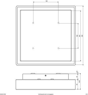 LED buiten plafondlamp Tectum, 24x24 cm, antraciet, 110° antraciet, opaalwit