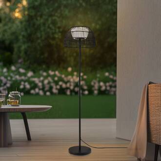 LED buiten vloerlamp Heribio, zwart, ijzer, 153 cm