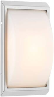 LED buiten wandlamp 052, roestvrij staal, glas, bewegingsmelder roestvrij staal, opaal