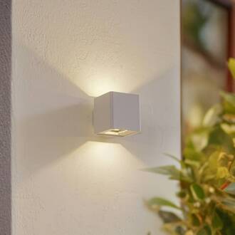 LED buiten wandlamp Aaron, wit, IP54, omhoog/omlaag