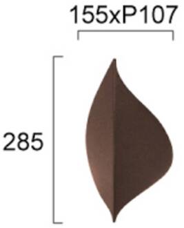 LED buiten wandlamp Amalfi, roestbruin, hoogte 28 cm, metaal