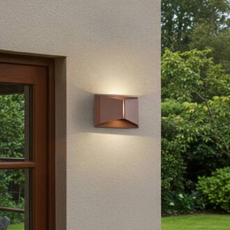 LED buiten wandlamp Anlira, bruin, Up & down, IP65