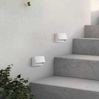 LED buiten wandlamp Appeso, breedte 10 cm, set van 2 wit (RAL 9003)