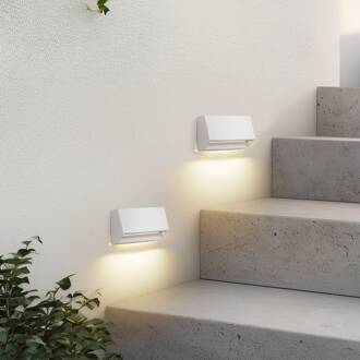 LED buiten wandlamp Appeso, lengte 16 cm, set van 2 wit (RAL 9003)