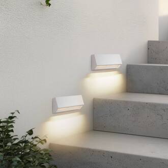 LED buiten wandlamp Appeso, lengte 22 cm, set van 2 wit (RAL 9003)