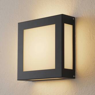 LED buiten wandlamp Aqua Legendo, antraciet antraciet, gesatineerd wit