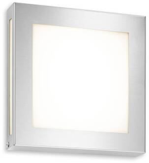 LED buiten wandlamp Aqua Legendo Mini, roestvrij staal roestvrij staal mat, wit opaal