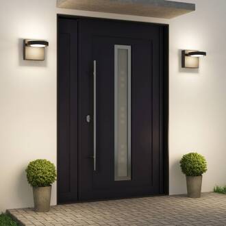 LED buiten wandlamp Belna, metaal, IP65, antraciet antraciet, wit