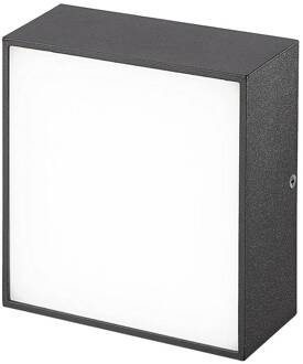LED buiten wandlamp CMD 9023, 14 x 14 cm antraciet, wit