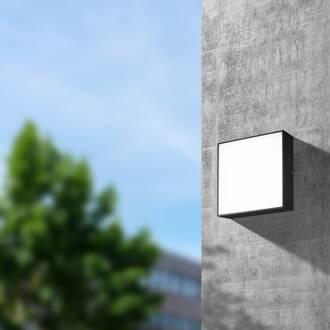 LED buiten wandlamp CMD 9024, 24 x 24 cm antraciet, wit