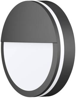 LED buiten wandlamp CMD 9085, antraciet, Ø 25 cm, lens antraciet, wit