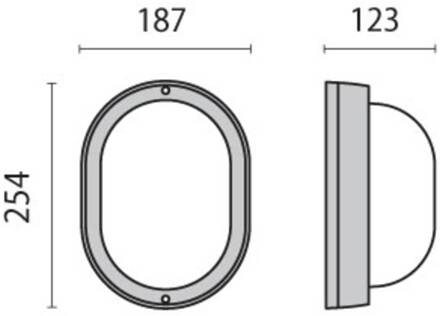 LED buiten wandlamp Eko+19 LED 3.000K antraciet metallic antraciet