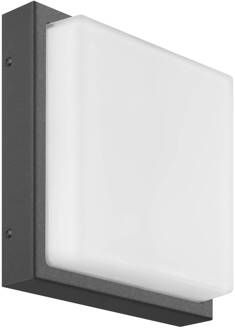 LED buiten wandlamp Ernest, grafiet, 25 x 25 cm grafiet, opaal