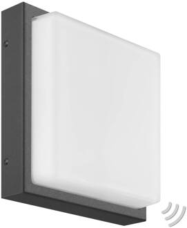 LED buiten wandlamp Ernest, grafiet, bewegingsmelder grafiet, opaal