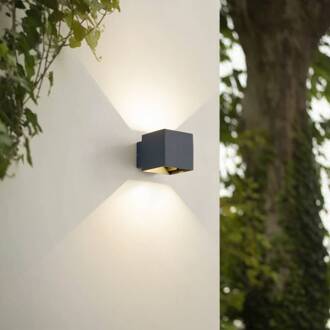 LED buiten wandlamp Esani, antraciet, omhoog/omlaag, IP54 antraciet (RAL 7016)