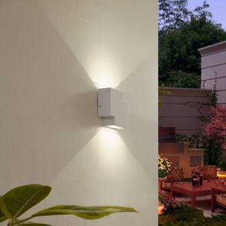 LED buiten wandlamp Fendir, wit, aluminium, 10,5 cm