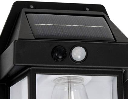 LED buiten wandlamp Filo, kunststof, zwart, IP44 zwart, transparant