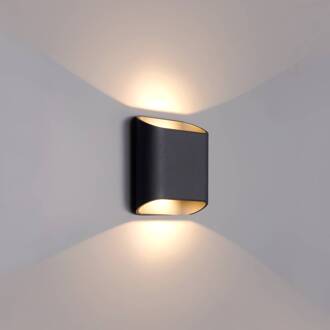 LED buiten wandlamp, grafiet, up & down, CCT, dimbaar, aluminium
