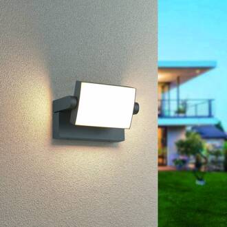 LED buiten wandlamp KANSAS, antraciet, breedte 20 cm, IP54