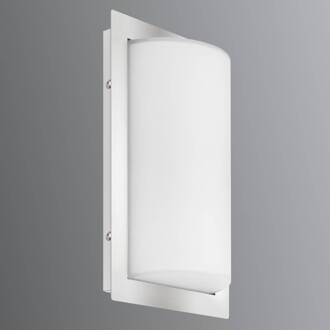 LED buiten wandlamp Luis, glas, roestvrij staal roestvrij staal, opaal