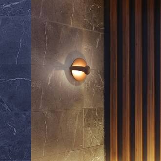 LED buiten wandlamp Mayorka, roestbruin, breedte 22 cm, IP65