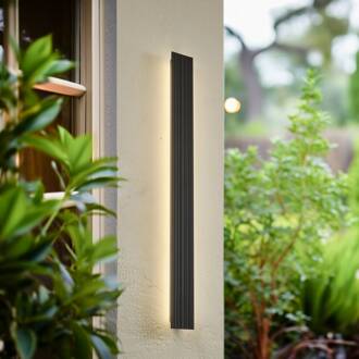 LED buiten wandlamp Melira, hoogte 100cm, antraciet