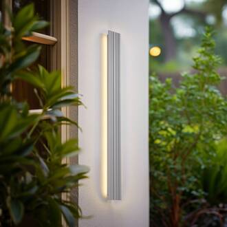 LED buiten wandlamp Melira, lengte 100 cm, grijs