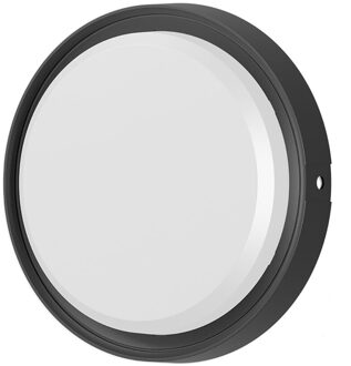 LED Buiten Wandlamp met Bewegingssensor - Brinton LED Bulkhead - 18W 2020lm - IP65 Waterdicht - 840 Natuurlijk Wit 4000K - Rond - Zwart