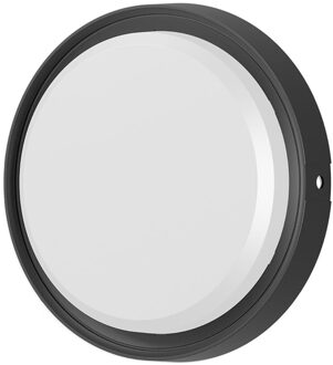 LED Buiten Wandlamp met Bewegingssensor - Brinton LED Bulkhead - 18W 2020lm - IP65 Waterdicht - Aanpasbare Lichtkleur 3000K-4000K-6500K - Rond - Zwart Helder/Koud wit;Warm wit;Natuurlijk wit