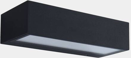 LED buiten wandlamp Nemesis, antraciet breedte 19,5 cm