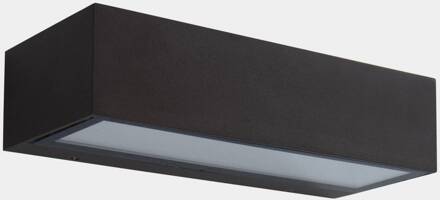 LED buiten wandlamp Nemesis, bruin, breedte 19,5 cm